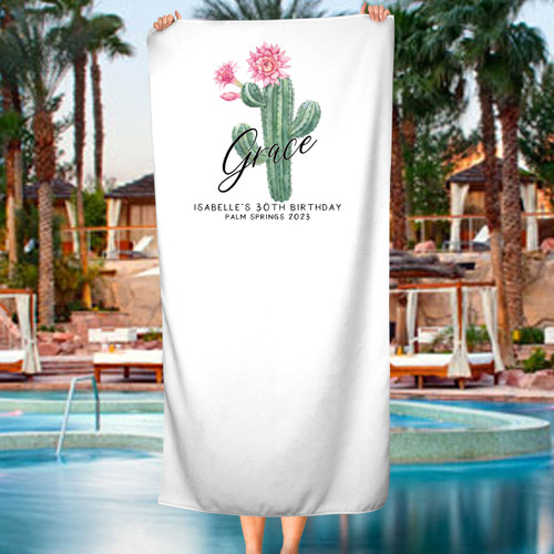 Floral Succulent Beach Towels