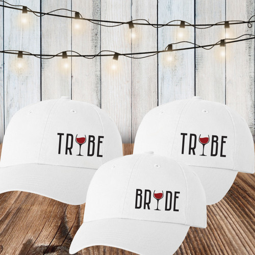 Wine Bachelorette Bride Tribe Hats - Vineyard or Winery Bridal Shower Gifts