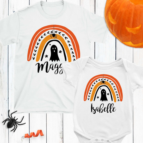 Halloween Monogram Personalized Kids Shirts