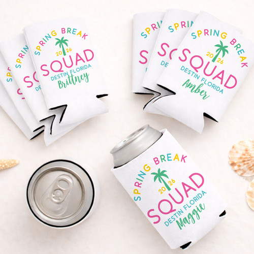 Spring Break Squad Can Coolers