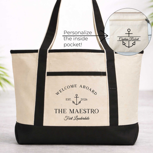 Boat Name Beach Tote