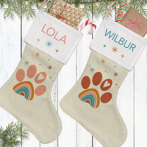 Boho Christmas Pet Stocking