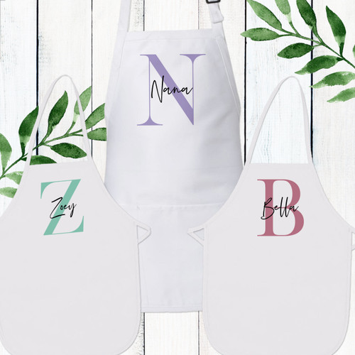 Modern Monogram Aprons