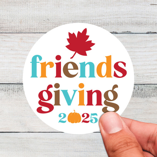 Friendsgiving Thanksgiving Labels