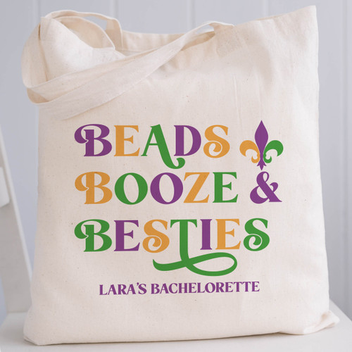 Beads Booze & Besties Tote + Favor Bags