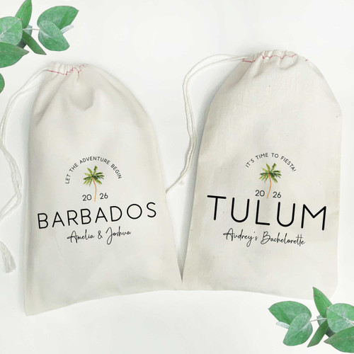 Palm Tree Favor Bags
