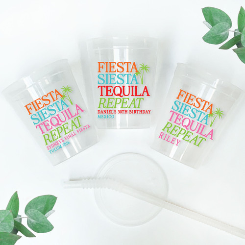 Fiesta Siesta 16oz Clear Cups