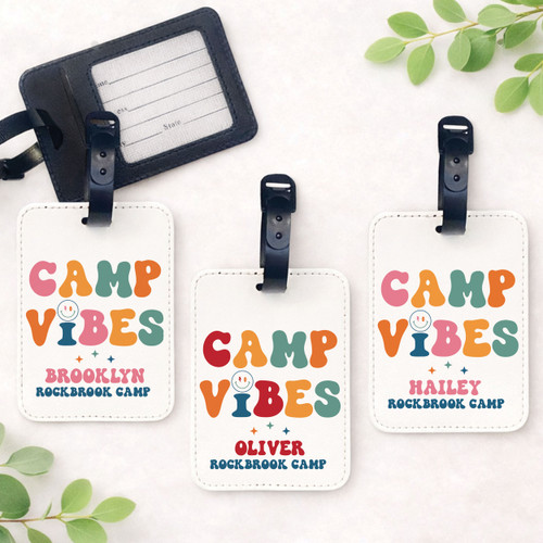 Retro Camp Vibes Luggage Tags