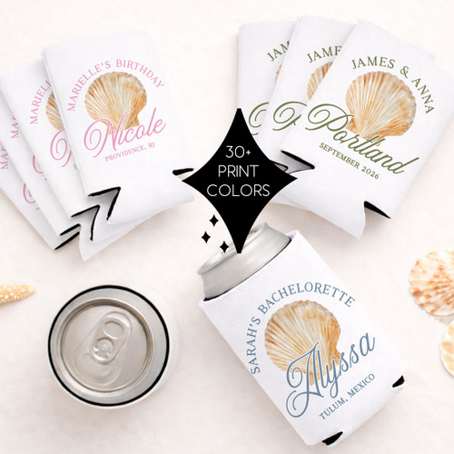 Seashell Can Coolers