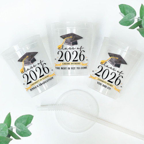 Graduation 16oz Clear Cups