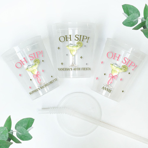 Oh Sip Margarita 16oz Clear Cups
