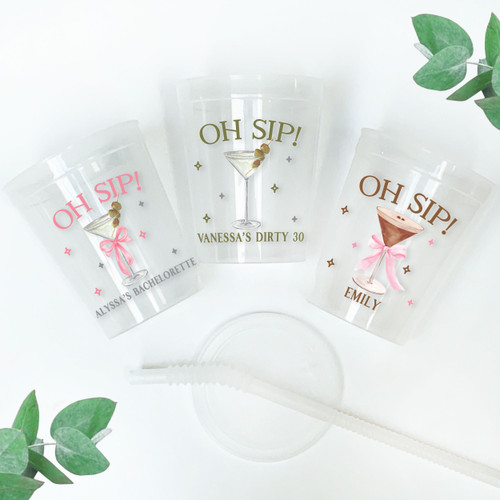 Oh Sip Martini 16oz Clear Cups
