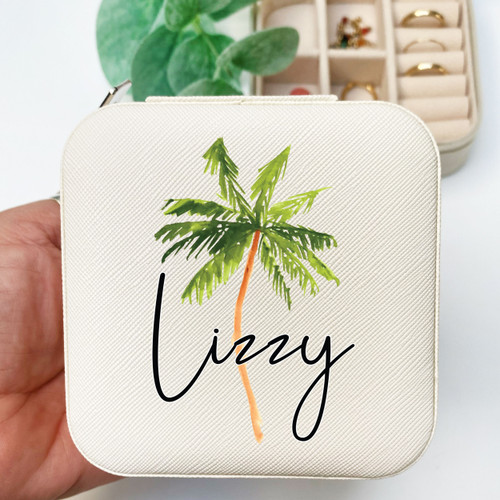 Palm Tree Jewelry Box