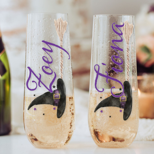 Witch Hat Champagne Flute
