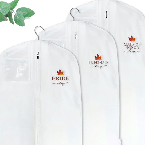 Fall Leaf Bridal Party Garment Bag
