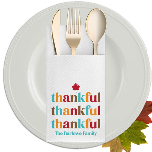Retro Thankful Napkins Retro Thankful Napkins