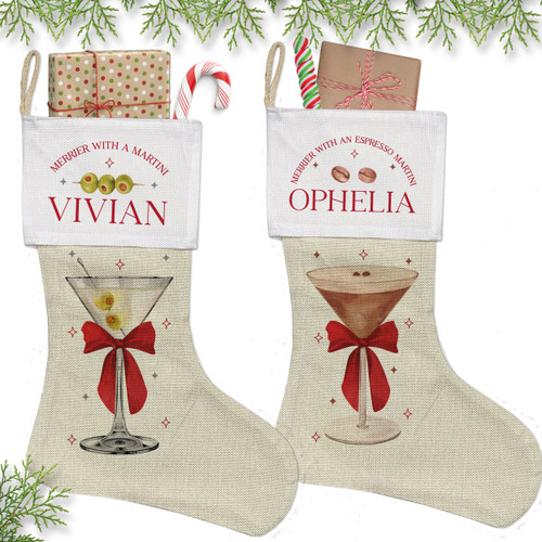 Merrier with a Martini Stocking Merrier with a Martini Stocking