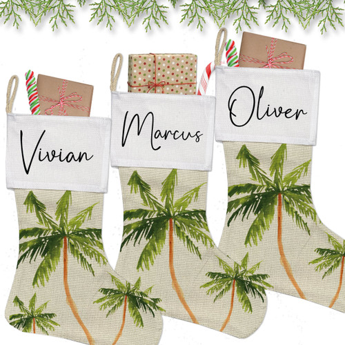 Palm Tree Name Stocking