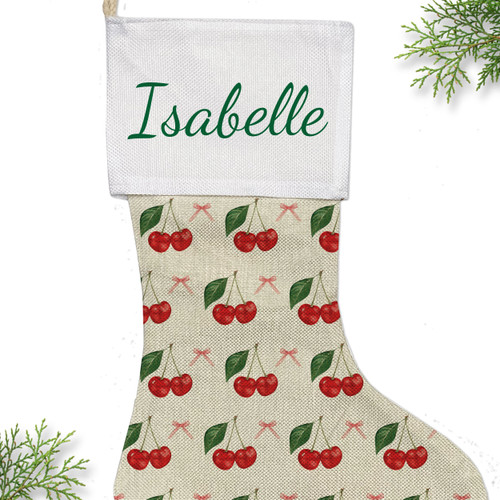Cheerful Cherry Christmas Stocking
