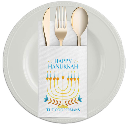 Floral Hanukkah Napkins