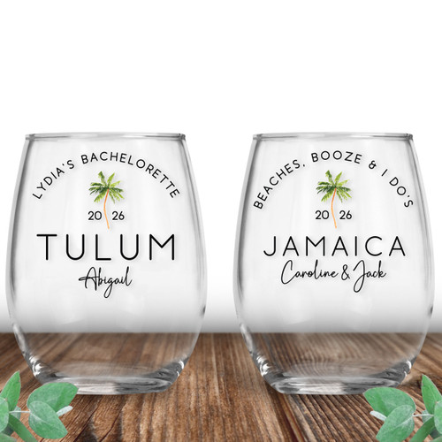 WG02 Palm Tree Wine Glass