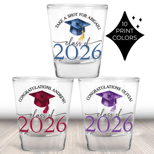 Mod Graduation Shot Glasses