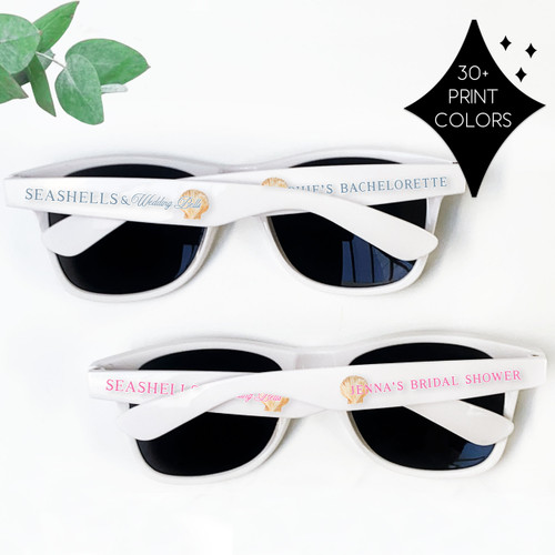 Seashell Wedding and Bells Sunglasses