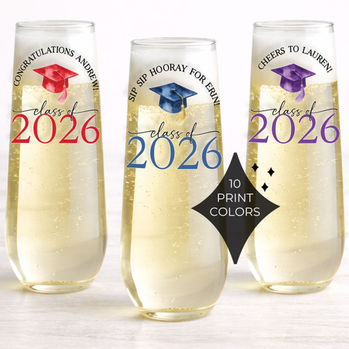 Mod Graduation Name Champagne Flute