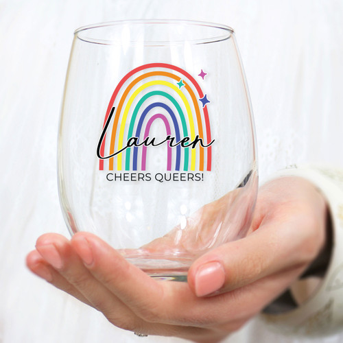 Rainbow Pride Wine Glass