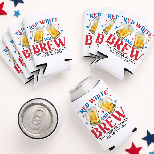 Red White Brews 4th Can Coolers