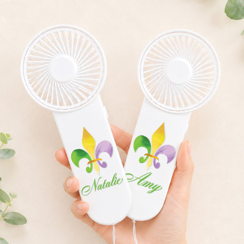 Fleur De Lis Mini Fan