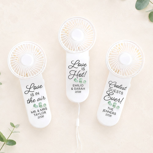 Eucalyptus Wedding Mini Fan