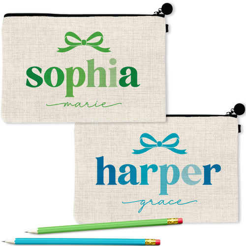Topped with a Bow Pencil Case