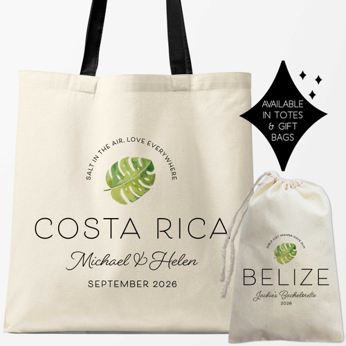 Monstera Destination Tote Bags