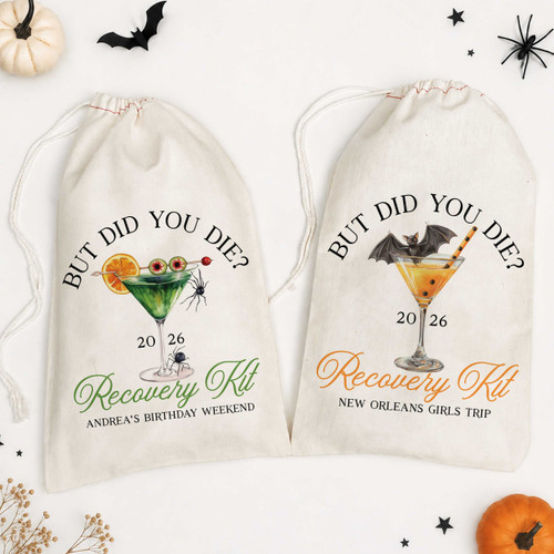 Halloween Cocktail Recovery Kit Bags
