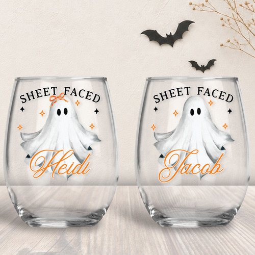 Sheet Faced Ghost Shatterproof Wine Glass