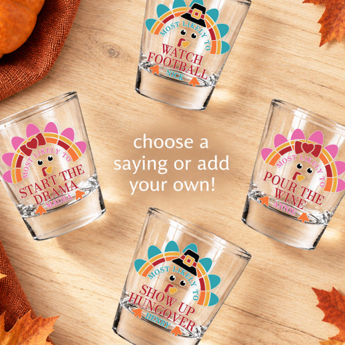 Most Likely to Turkey Shot Glasses