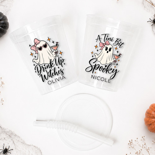 Ghosty Gals 16oz Clear Cups