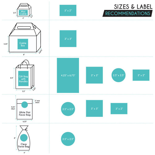 Gift Bag Size Chart