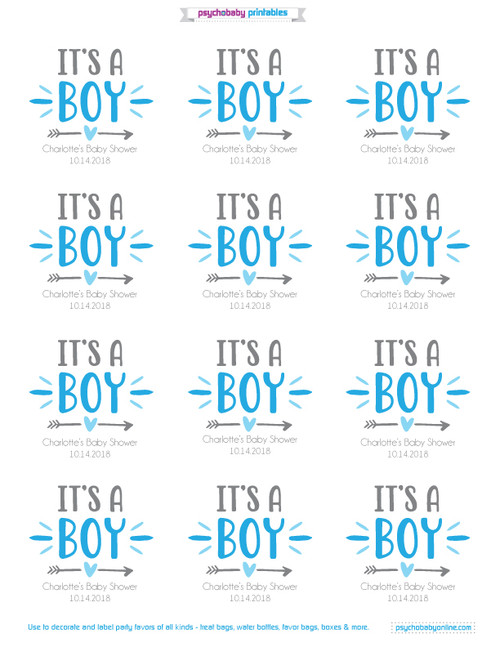 Personalized Baby Shower Favor Stickers It S A Boy Personalized Baby Shower Favor Stickers It S A Boy