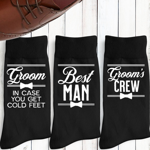 Groom's Crew Wedding Party Socks