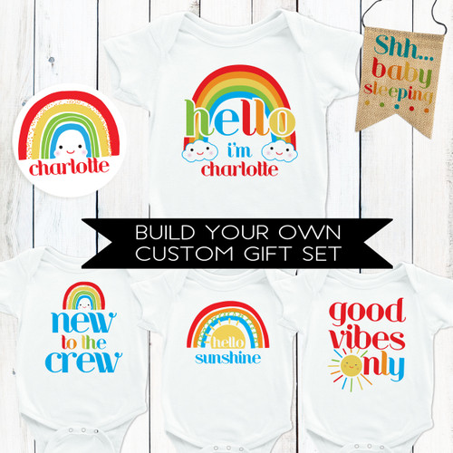 Hello Sunshine Rainbow Baby Gift Box Set
