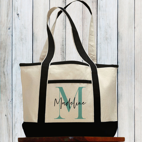 customized initial bags