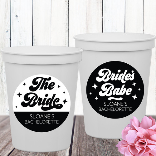 Retro Bride's Babe Cup + Favor Labels