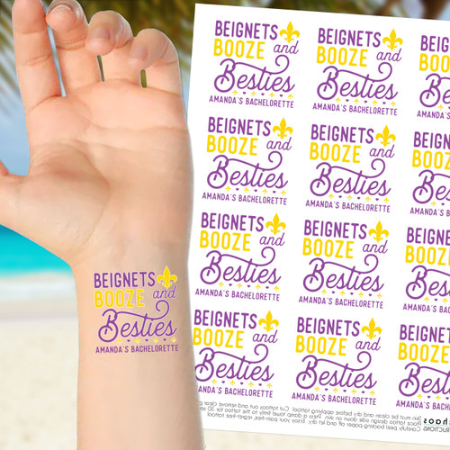 Booze & Besties Custom Temporary Tattoos