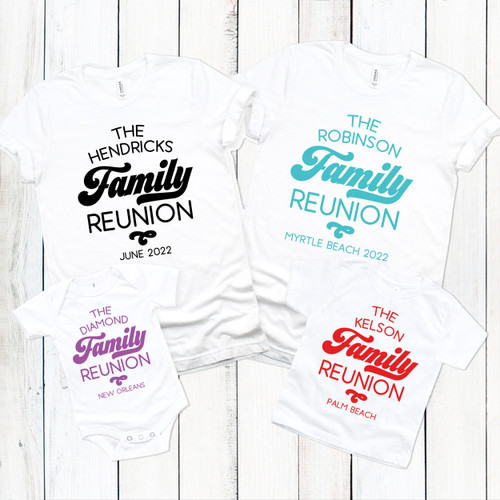 Retro Family Reunion Shirts - Custom 