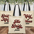 Retro Plaid Bridal Party Tote Bags