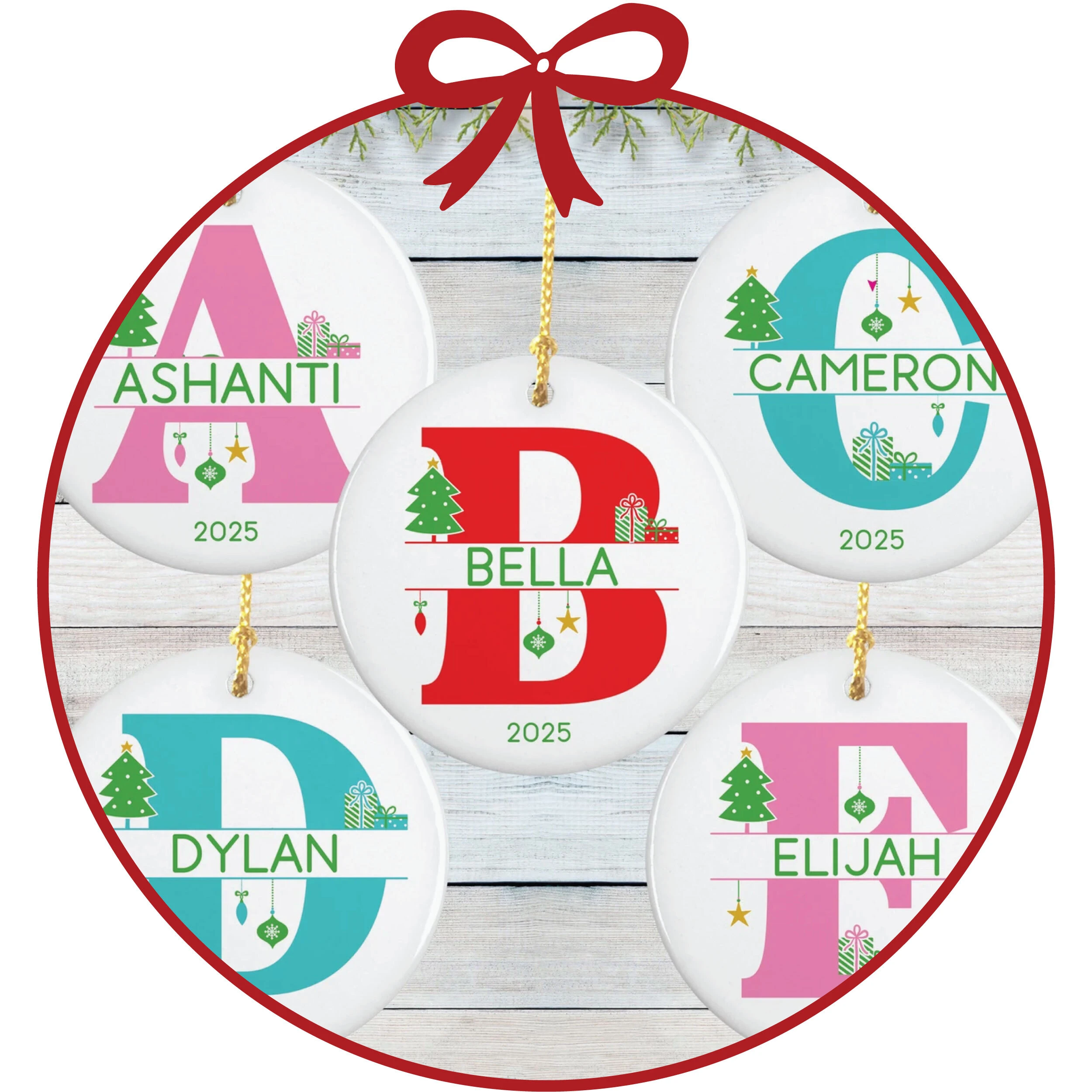 Personalized Christmas ornaments for baby and kids