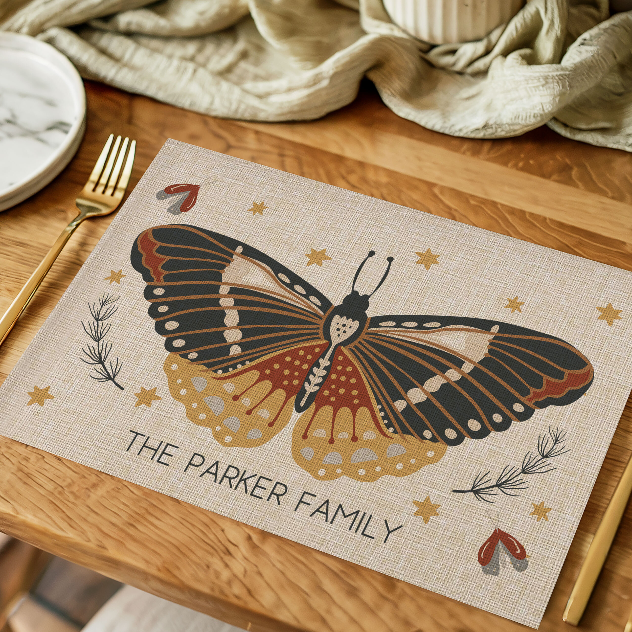 Personalized placemats and napkins
