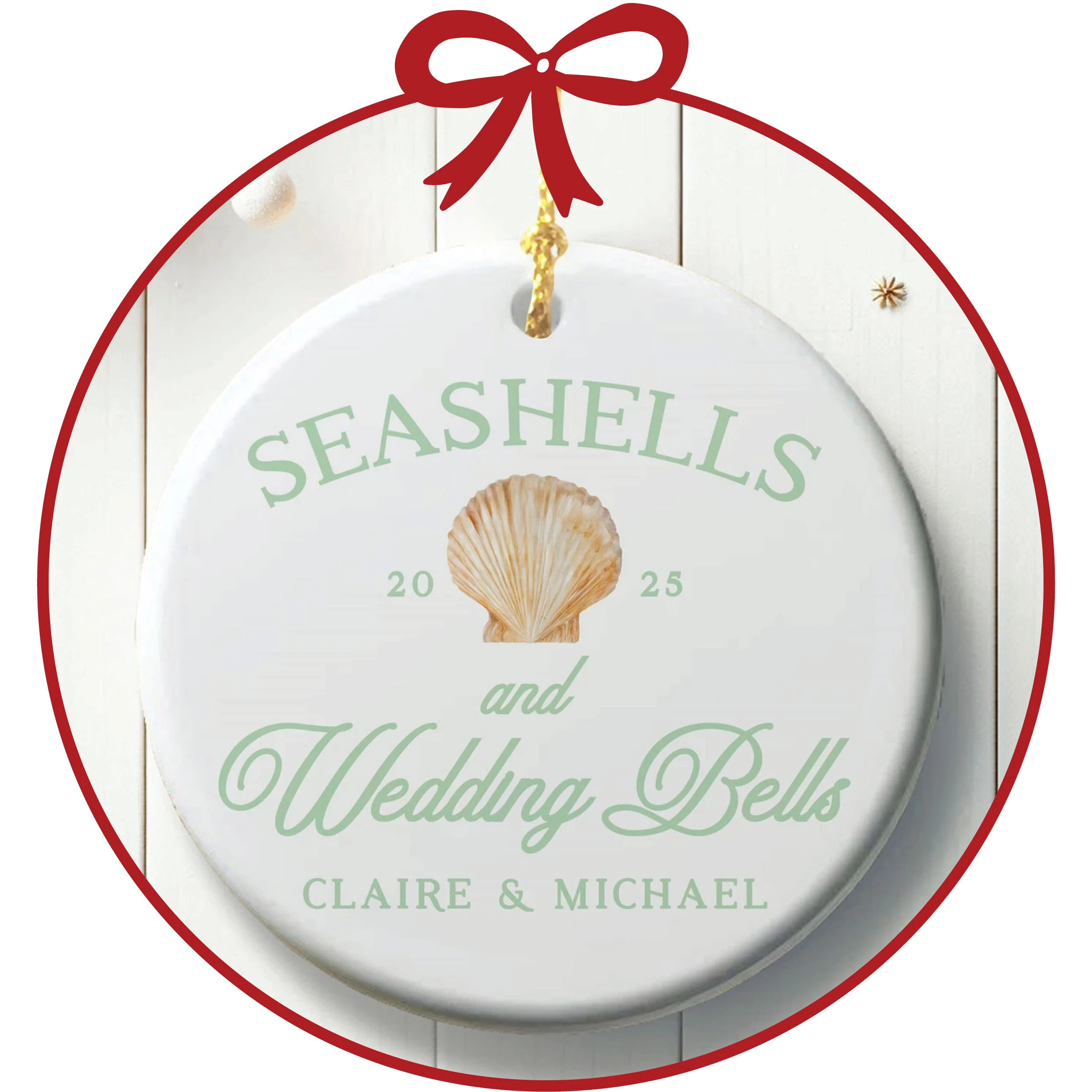 Personalized Christmas ornaments for couples